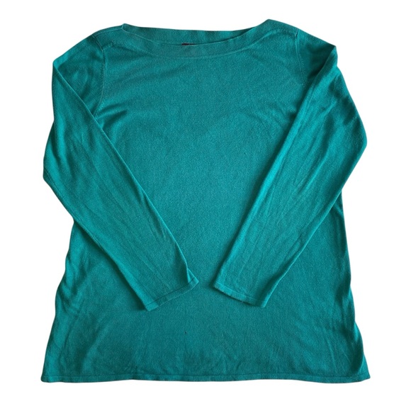 Jessica London Sweaters - Jessica London Teal Knit Boatneck Sweater Size 14/16 Cozy Casual Knit
